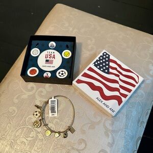 Alex and Ani Gold Sports Charm Bracelet